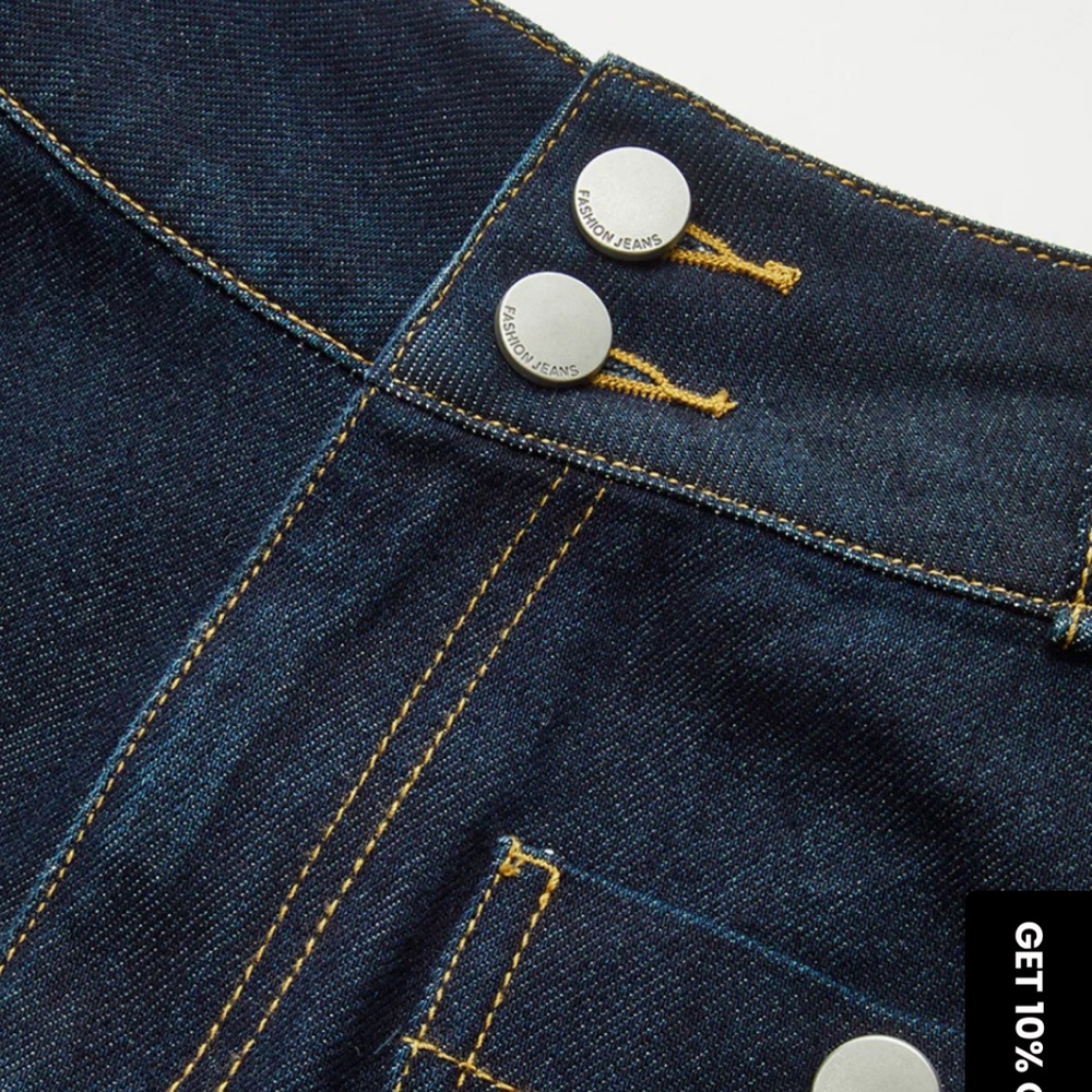 Commense Dark Blue Flare Jeans - Picture 3 of 4